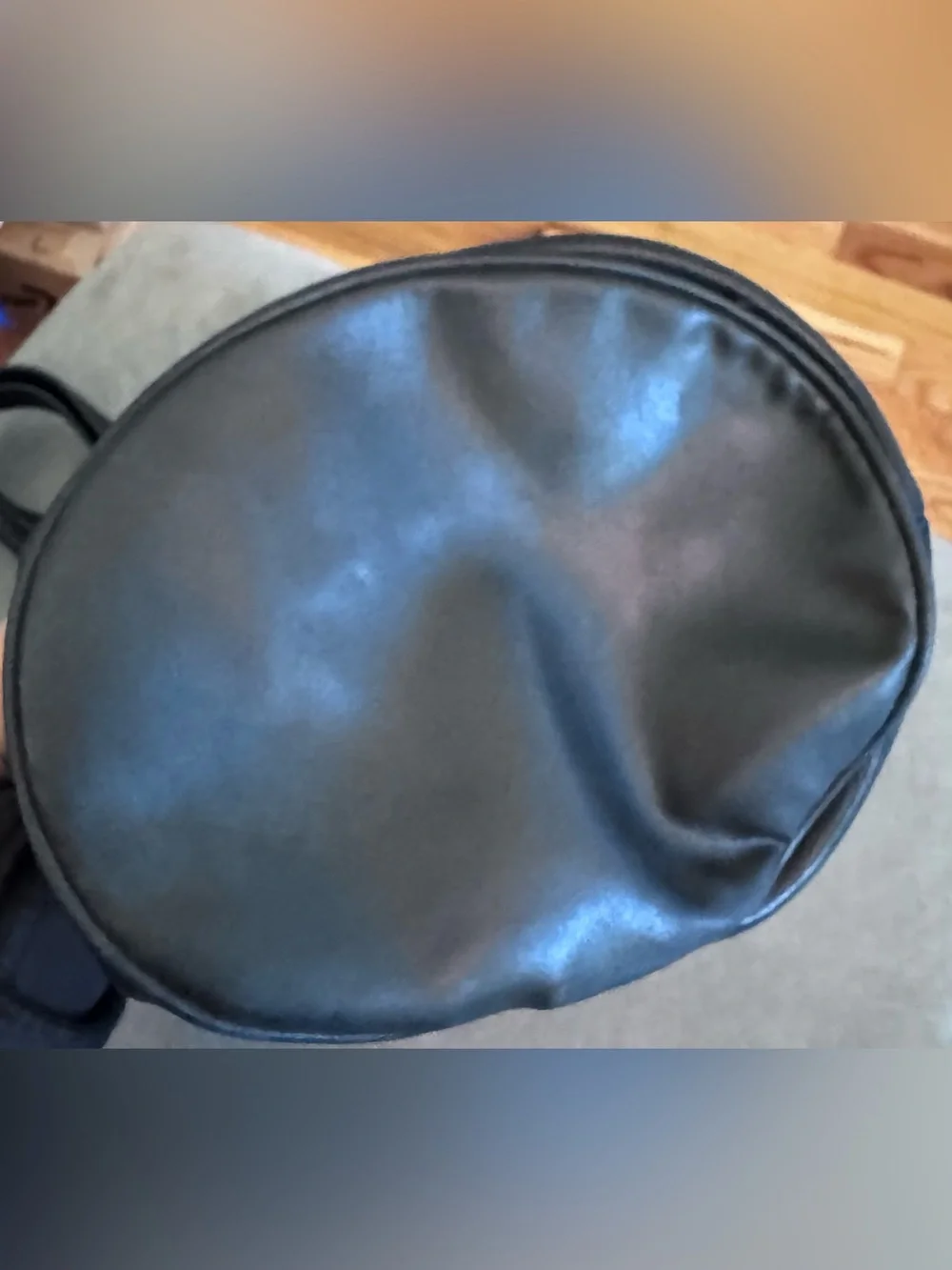 G.H. Bass & Co. Black Leather Shoulder - Backpack Bag with Silver Accent